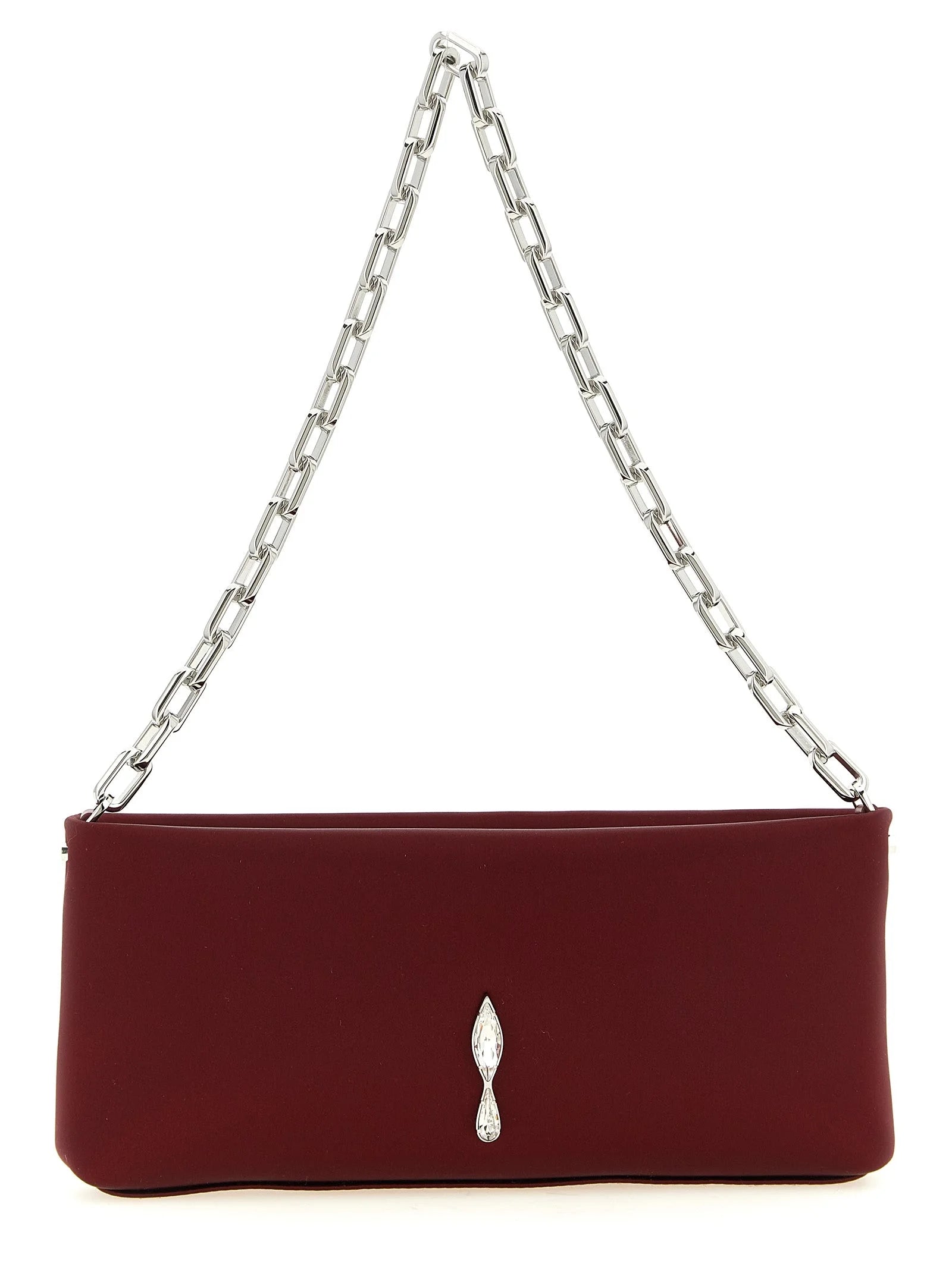 Christian Louboutin Bordeaux Elastane Clutch Bag