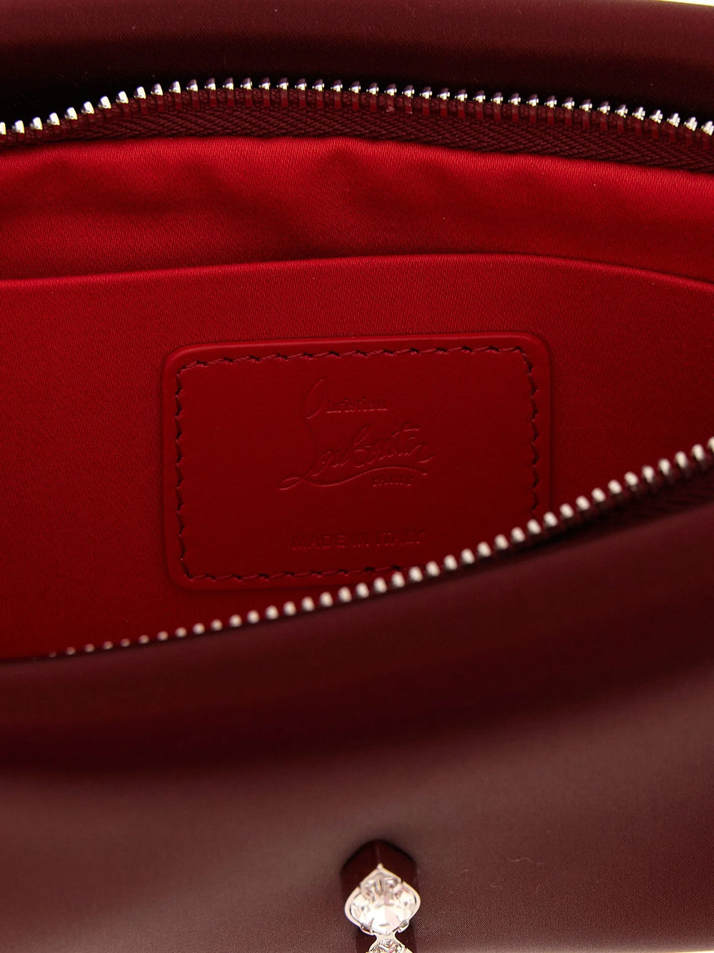Christian Louboutin Bordeaux Elastane Clutch Bag