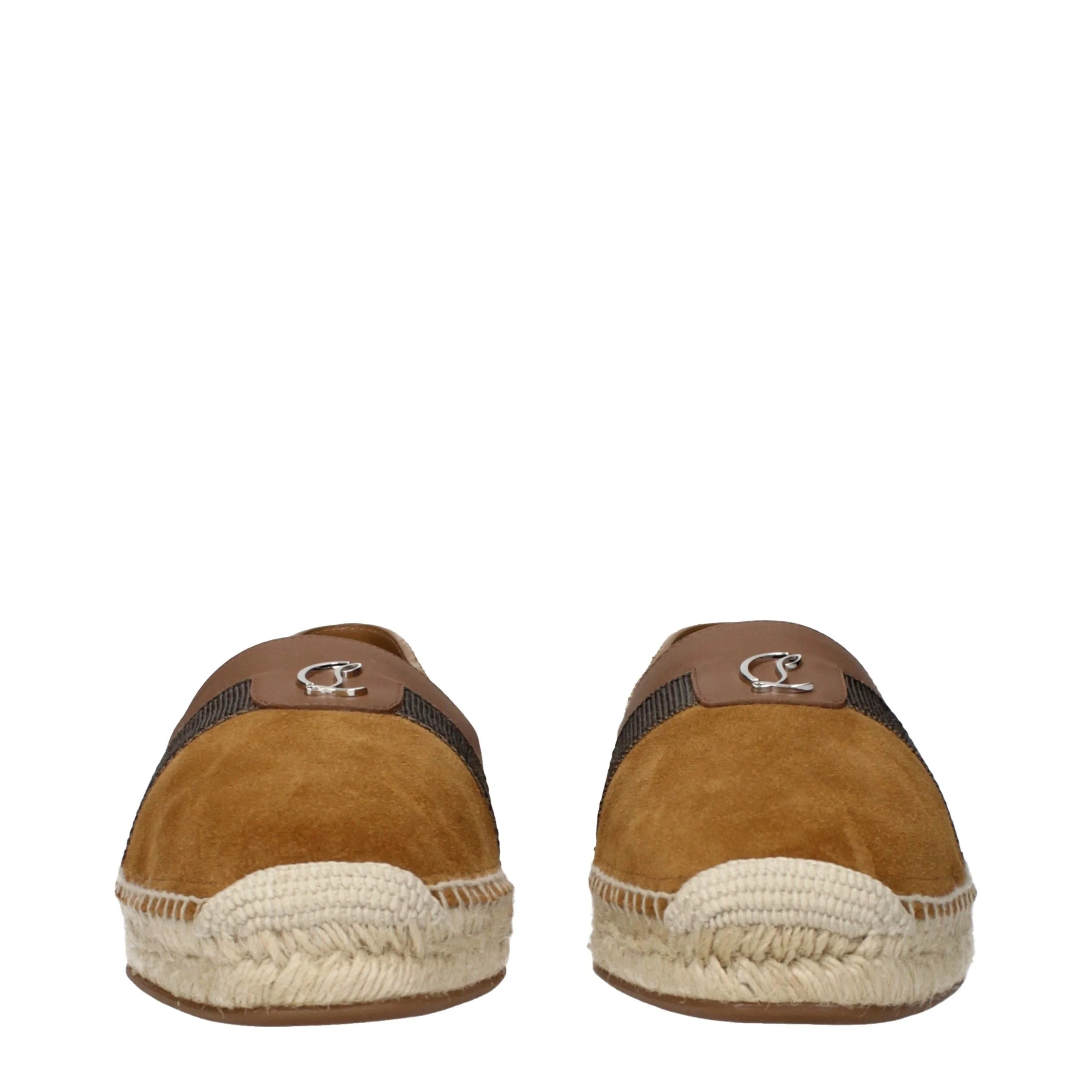 Christian Louboutin Brown Leather Espadrilles - EU42/US9