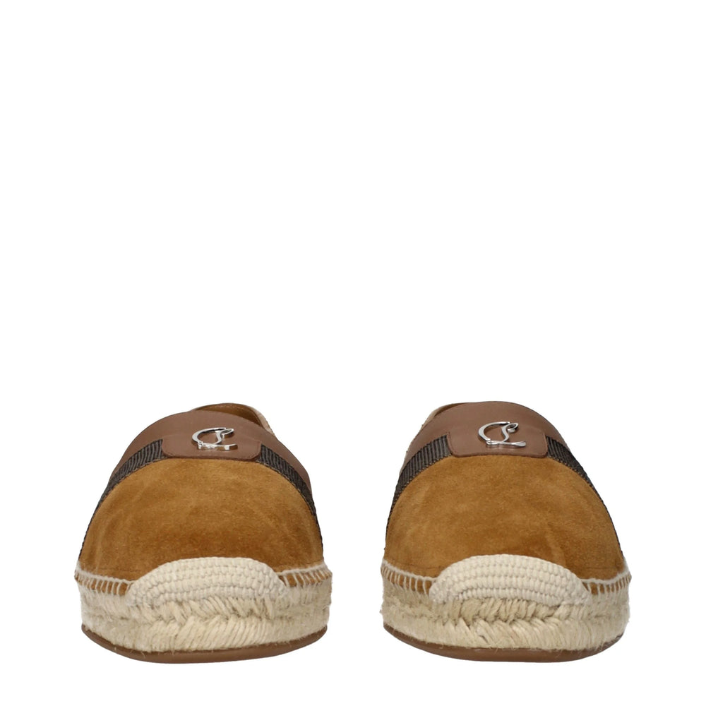Christian Louboutin Brown Leather Espadrilles - EU42/US9