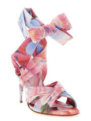 Christian Louboutin Multicolor Nylon Stiletto Heel Sandals - EU38/US8