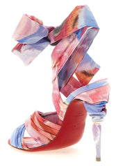 Christian Louboutin Multicolor Nylon Stiletto Heel Sandals - EU38/US8