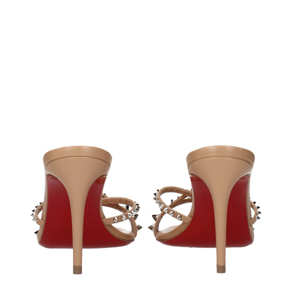 Christian Louboutin Pink Leather Stiletto Heel Sandals - EU36/US6