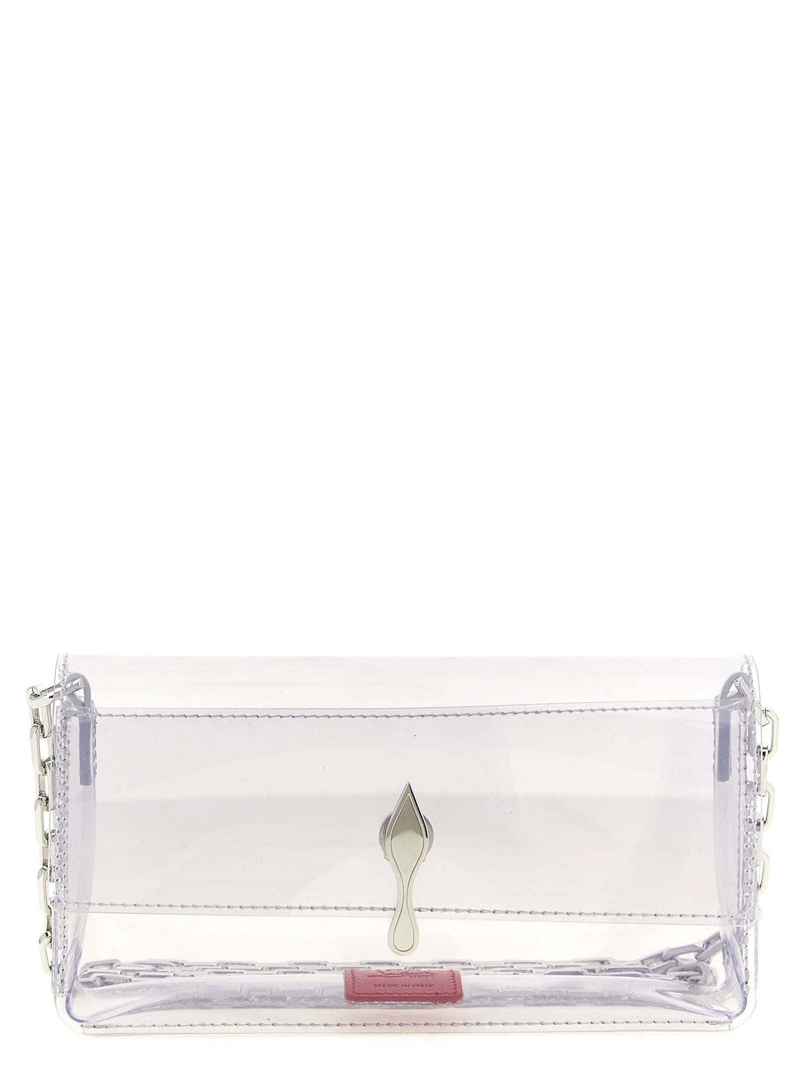 Christian Louboutin Silver Pvc Clutch Bag
