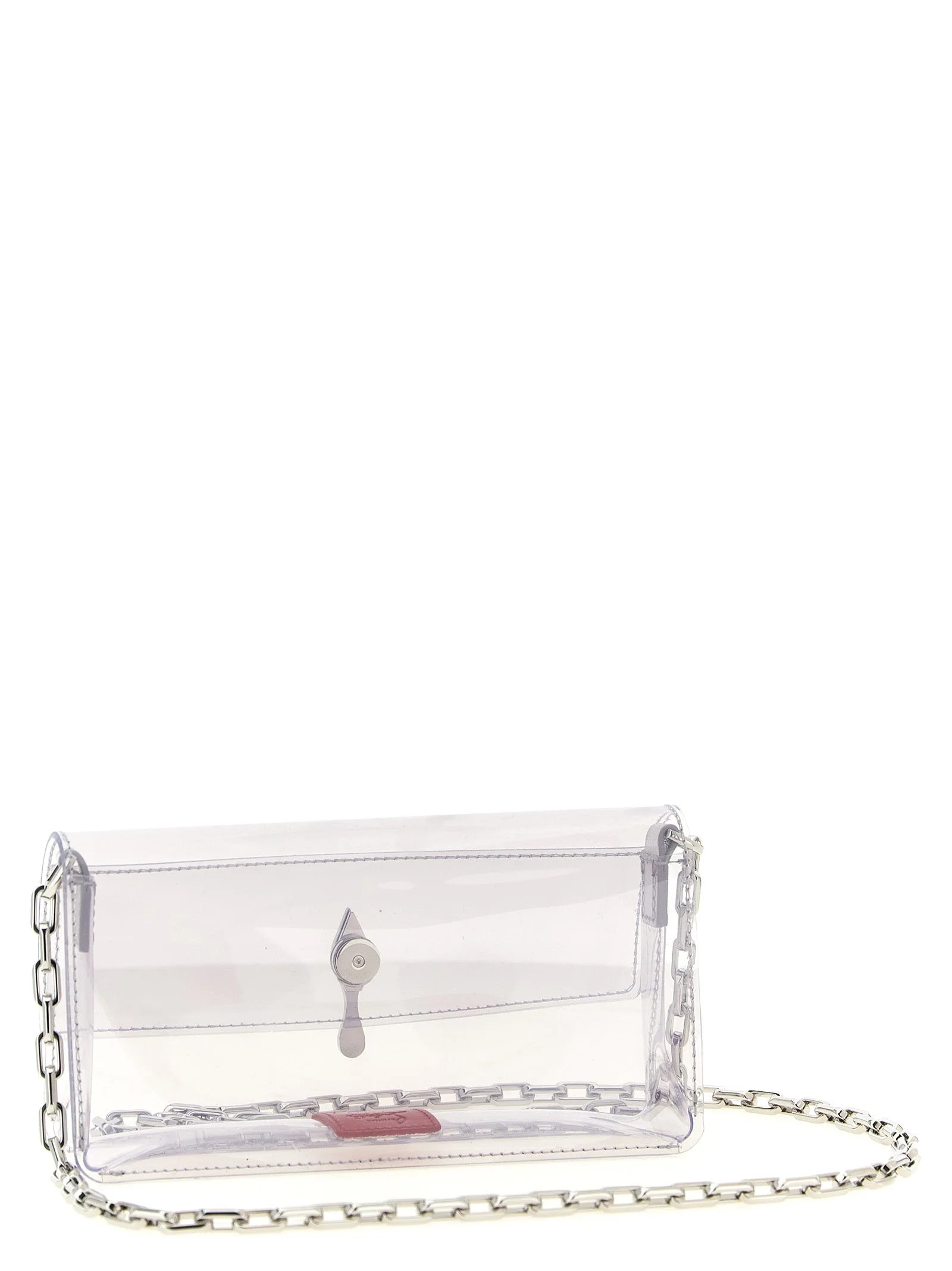 Christian Louboutin Silver Pvc Clutch Bag