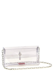 Christian Louboutin Silver Pvc Clutch Bag
