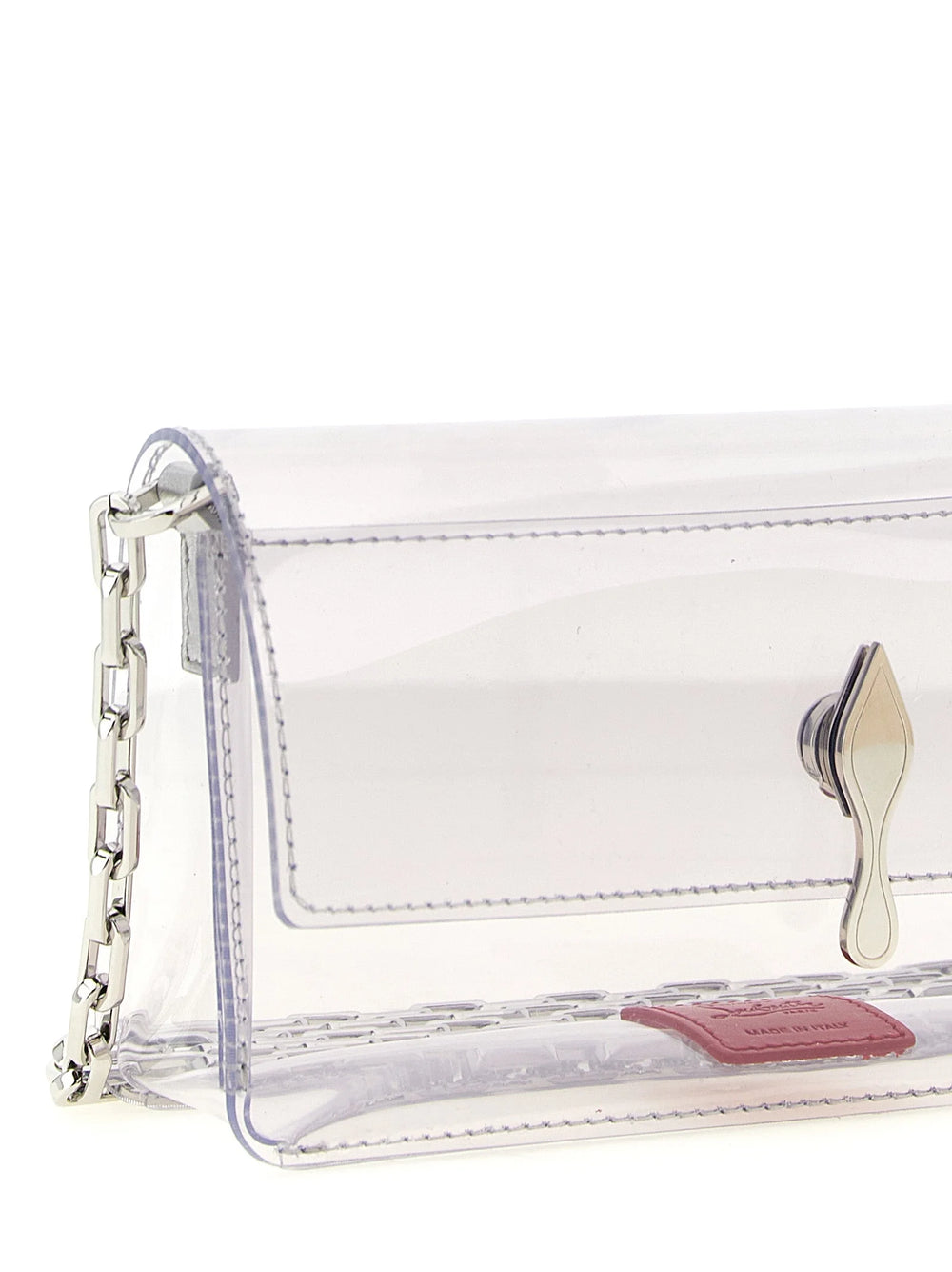 Christian Louboutin Silver Pvc Clutch Bag