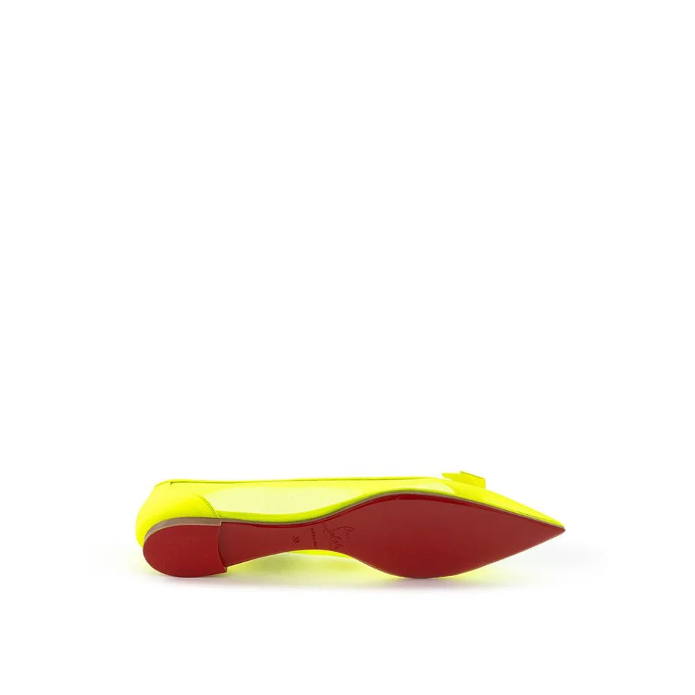 Christian Louboutin Sunshine Yellow Mesh Flat Elegance - EU38/US8 - Flats