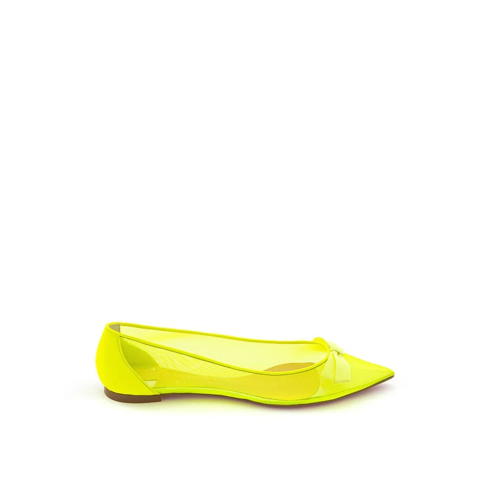 Christian Louboutin Sunshine Yellow Mesh Flat Elegance - EU38/US8 - Flats