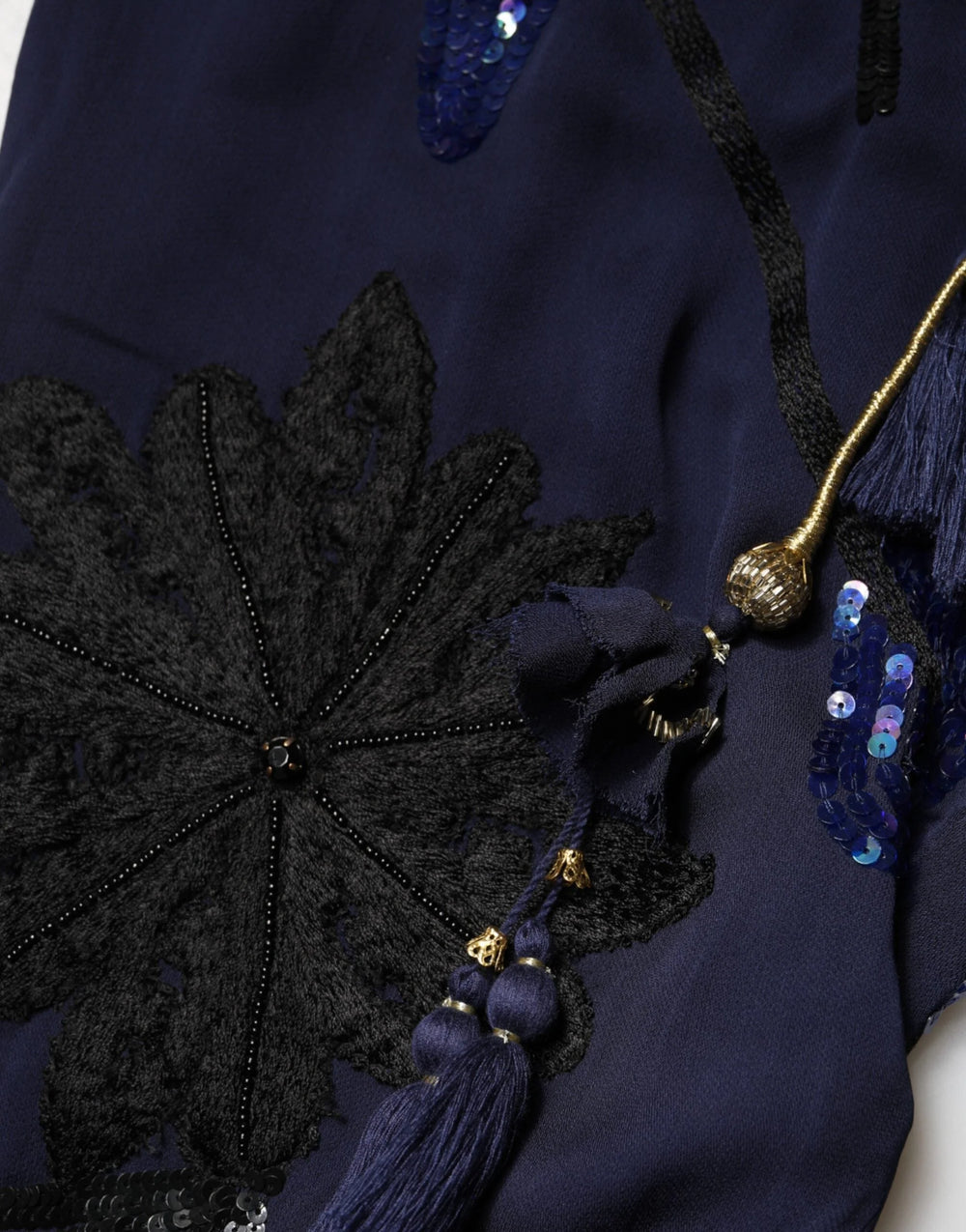 Christian Pellizzari Blue Sequined Tapered Trouser Pants - IT40|S