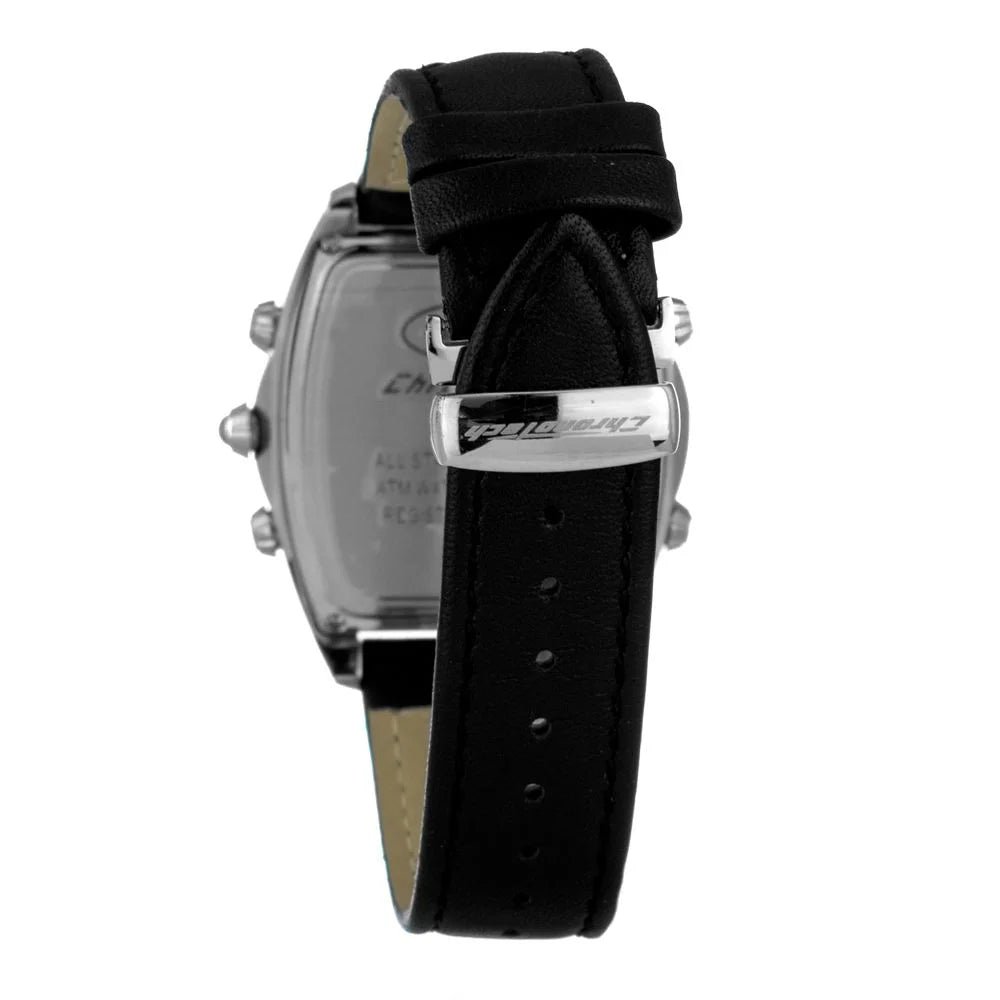 Chronotech Black Leather Watch - Watches