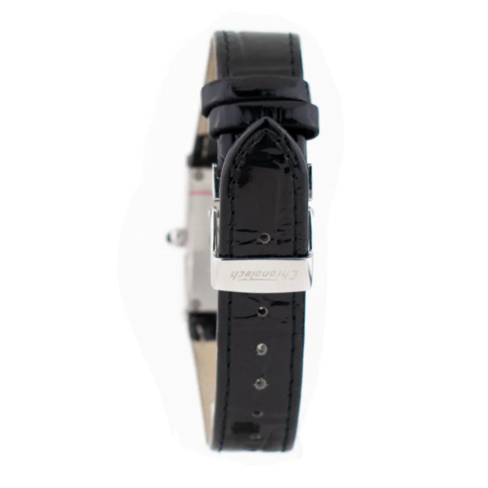 Chronotech Black Leather Watch - Watches