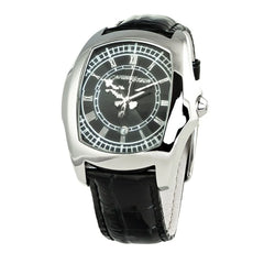 Chronotech Black Leather Watch - Watches