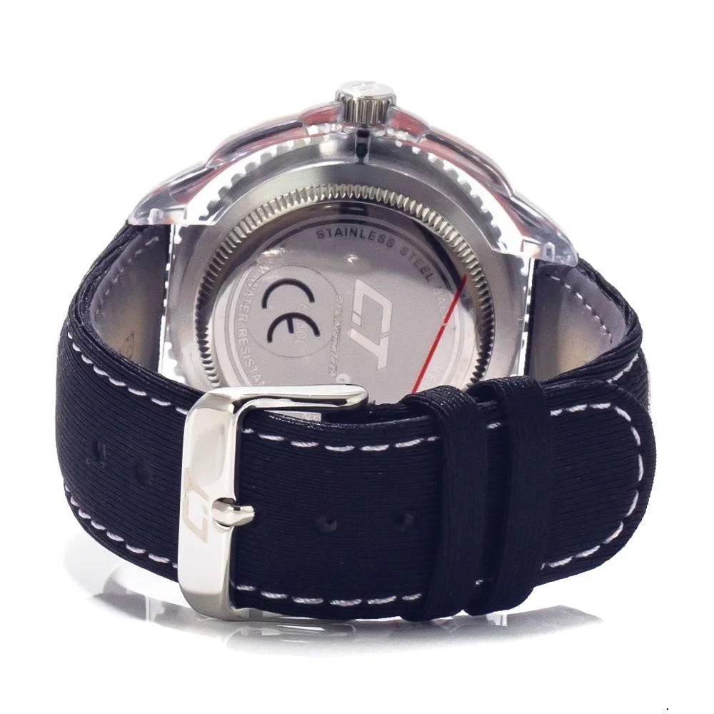 Chronotech Black Leather Watch - Watches