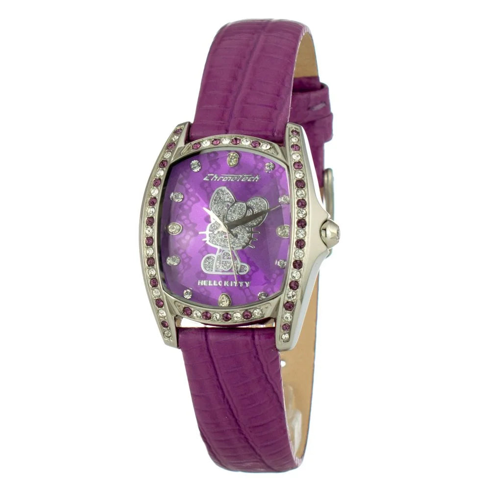 Chronotech Purple Leather Watch - Watches