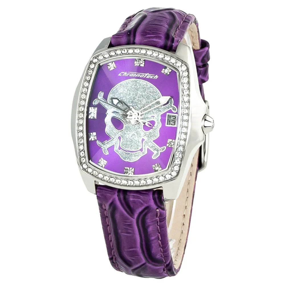 Chronotech Purple Leather Watch - Watches