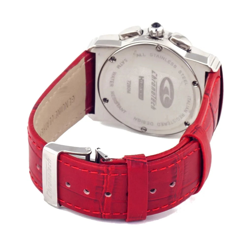 Chronotech Red Leather Watch - Watches