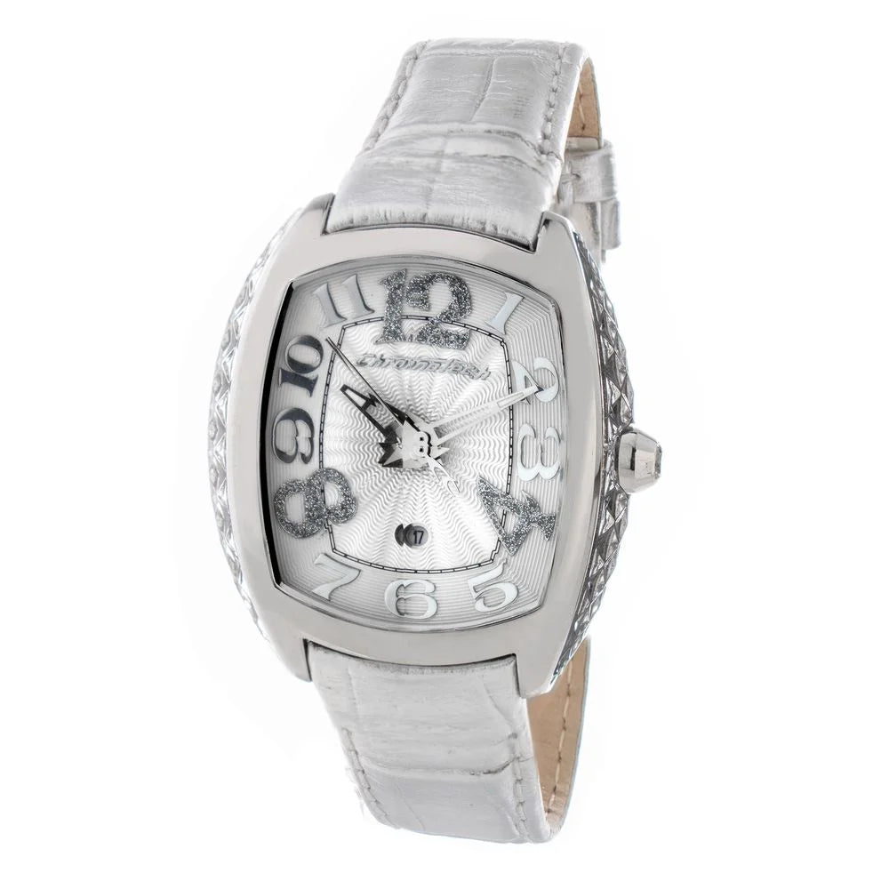 Chronotech Silver Leather Watch - Watches