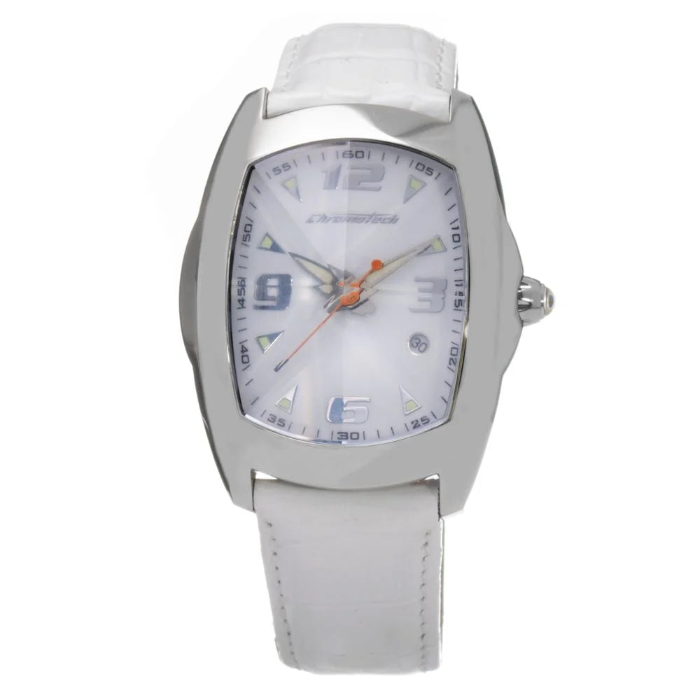 Chronotech White Leather Watch - Watches