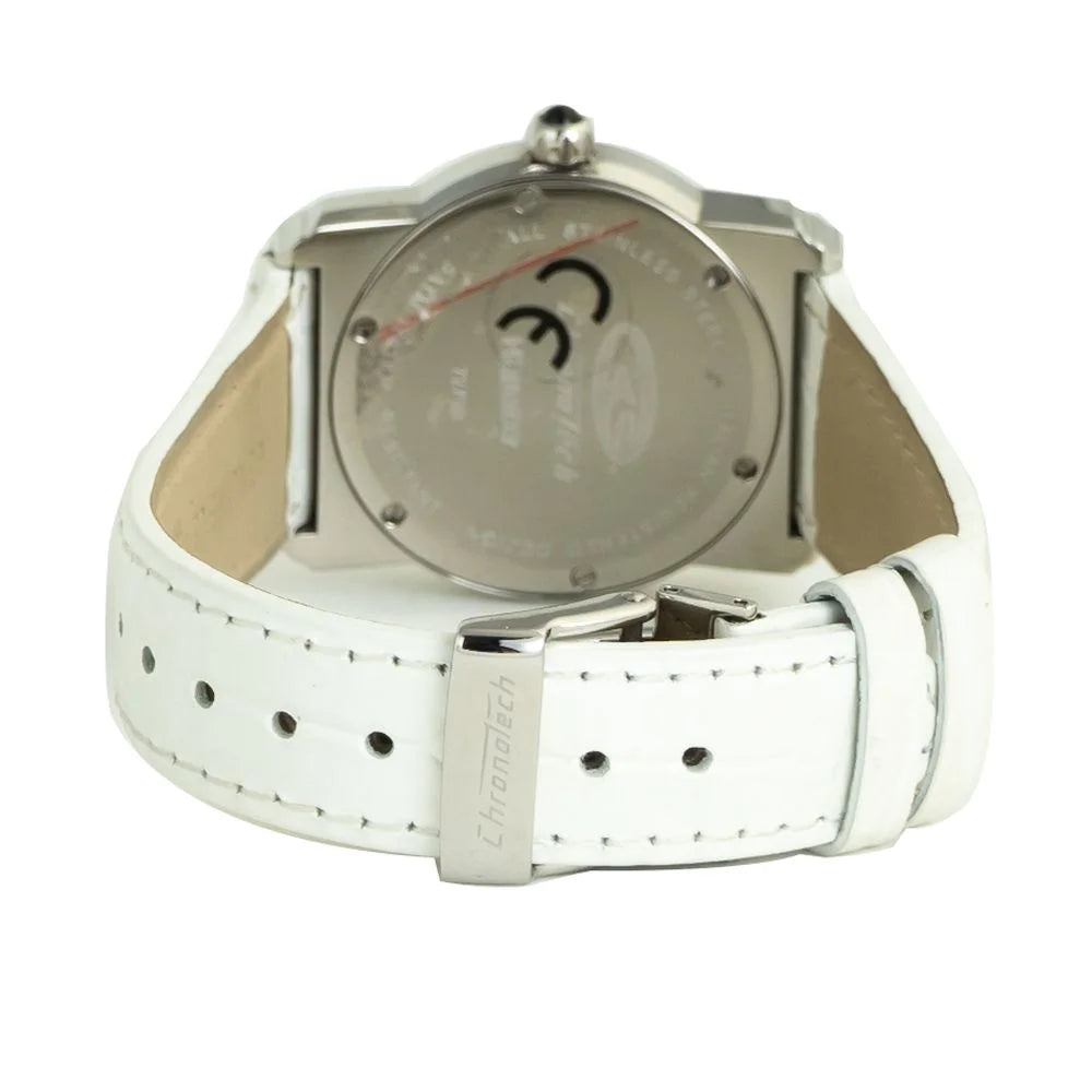 Chronotech White Leather Watch - Watches