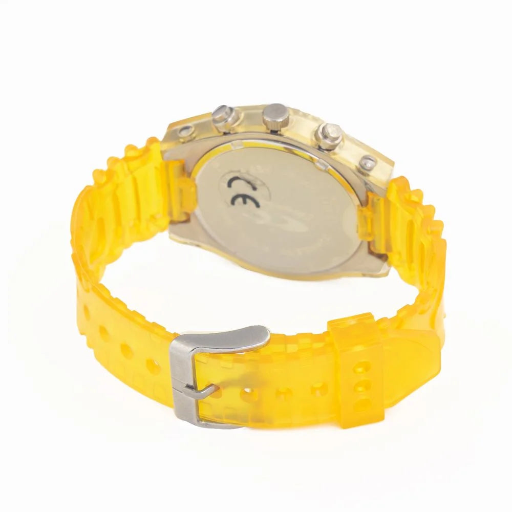 Chronotech Yellow Rubber Watch