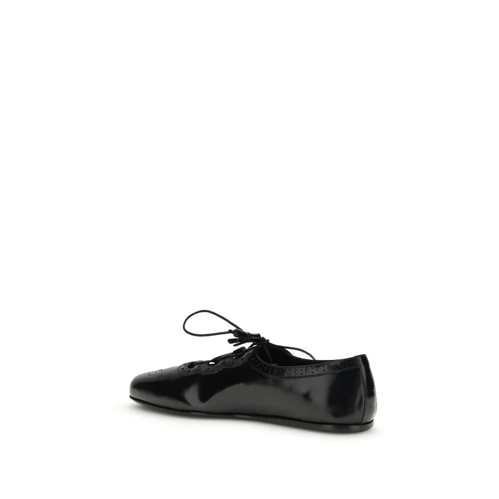 Church’s Black Calf Leather Bos Taurus Ballet Flats