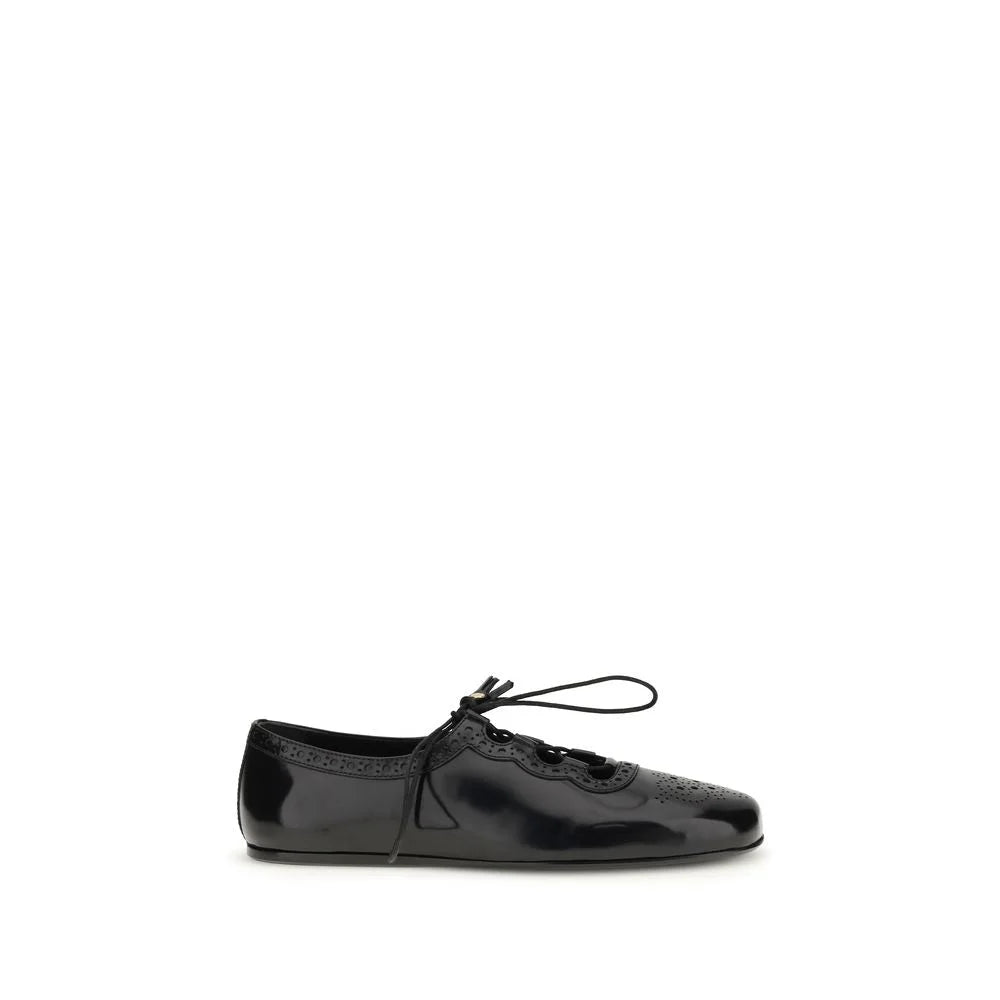 Church’s Black Calf Leather Bos Taurus Ballet Flats