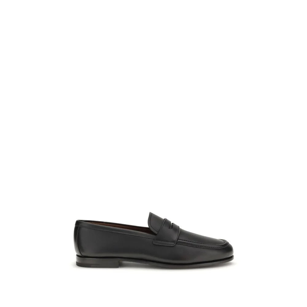 Church’s Black Calf Leather Bos Taurus Slip-On Loafers