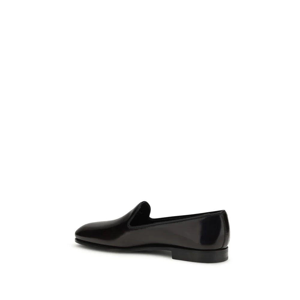 Church’s Black Calf Leather Bos Taurus Slip-On Loafers