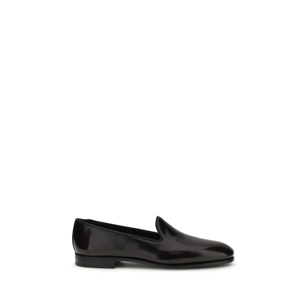 Church’s Black Calf Leather Bos Taurus Slip-On Loafers