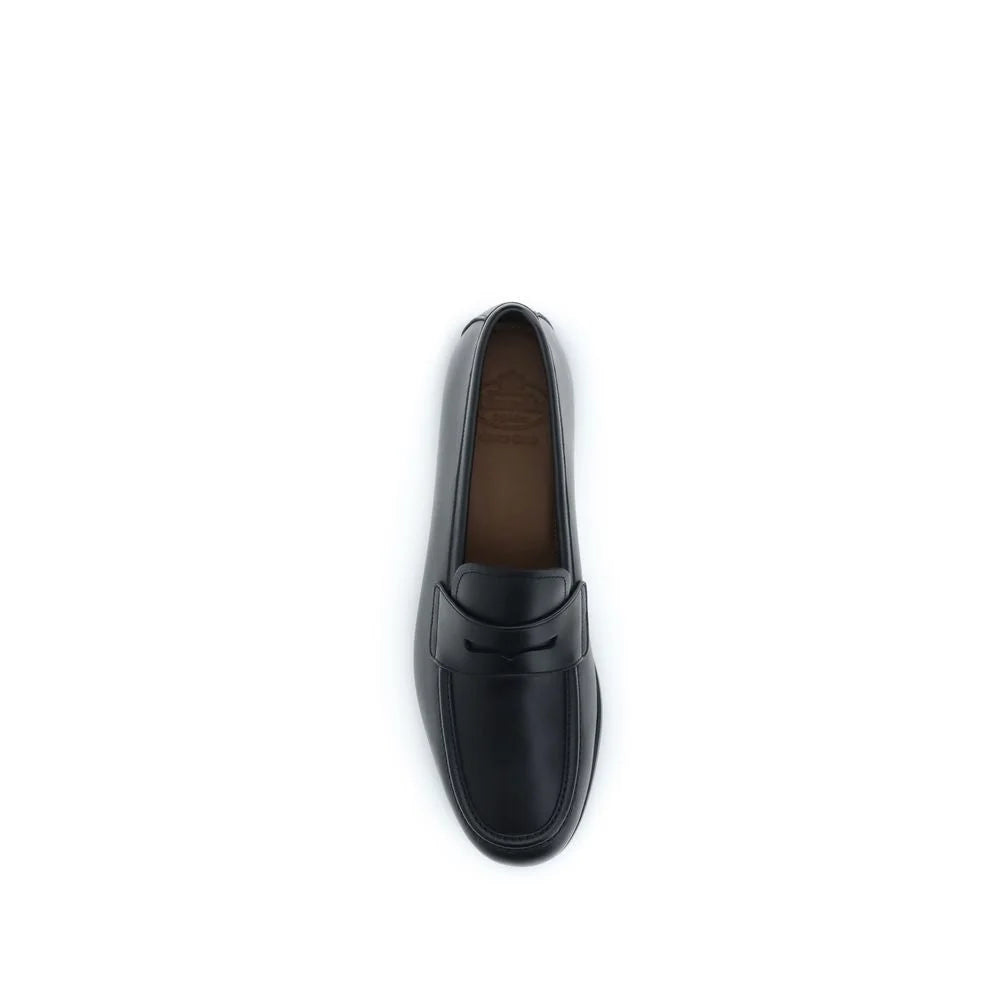 Church’s Black Calf Leather Bos Taurus Slip-On Loafers