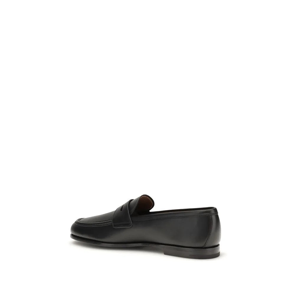 Church’s Black Calf Leather Bos Taurus Slip-On Loafers