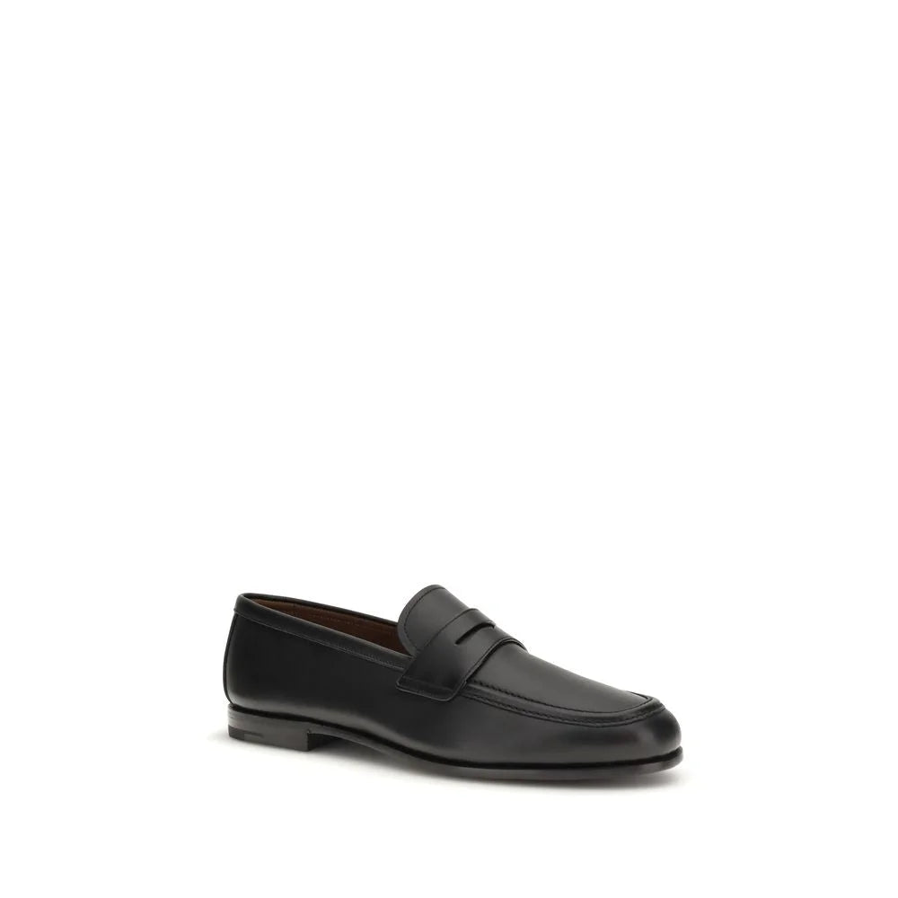 Church’s Black Calf Leather Bos Taurus Slip-On Loafers
