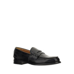 Church’s Black Calf Leather Bos Taurus Slip-On Loafers - EU41/US11