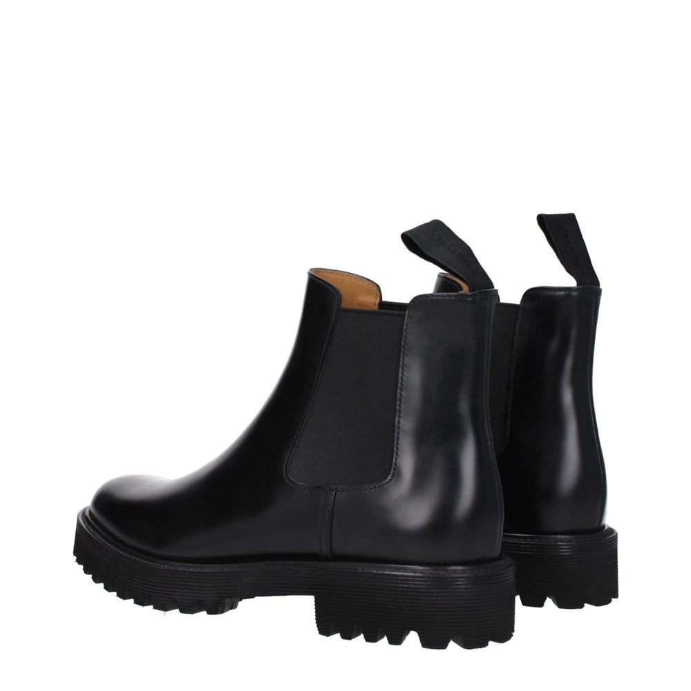 Church’s Black Leather Ankle Boots - EU40/US10