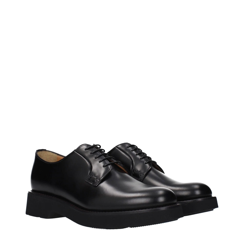 Church’s Black Leather Oxfords And Derbies