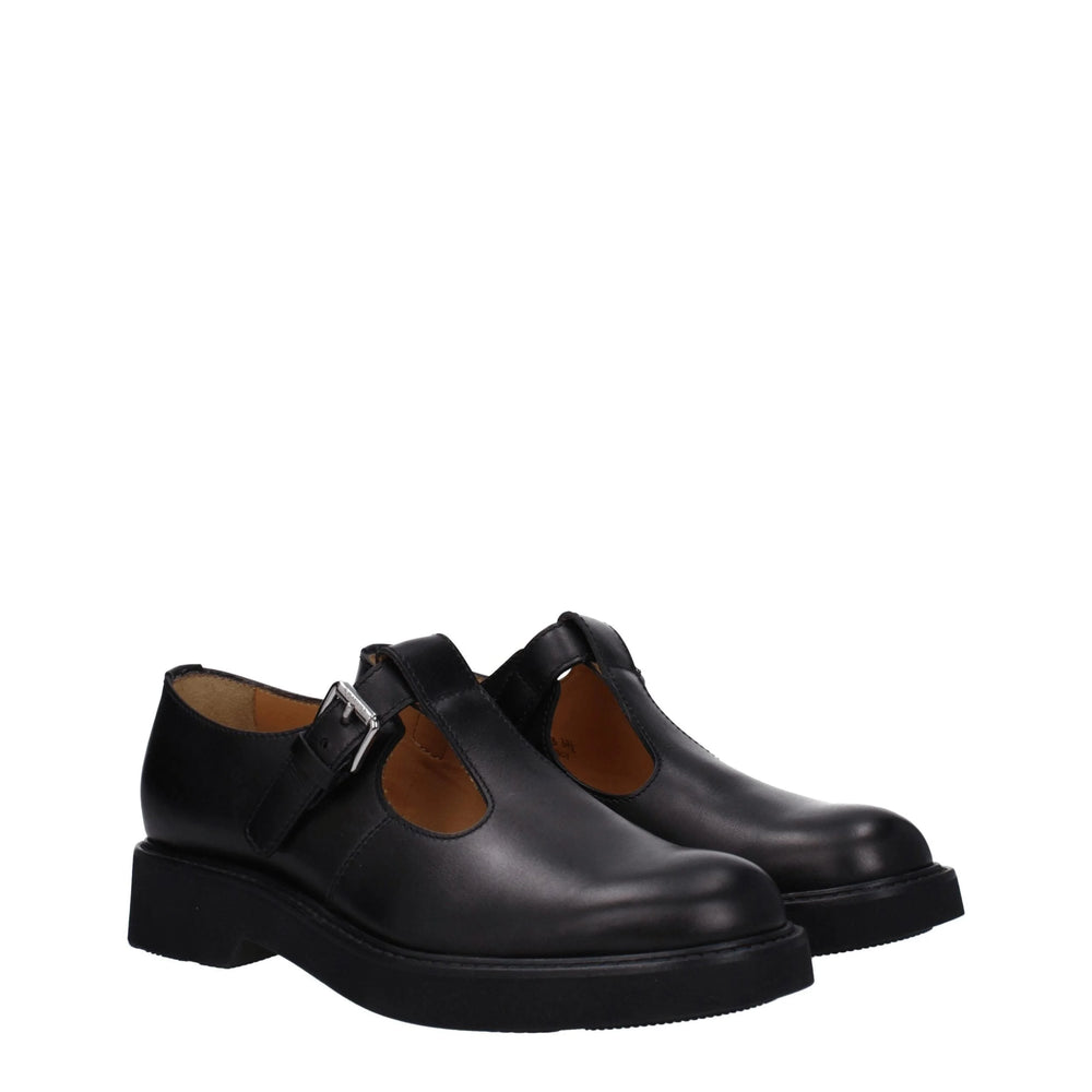 Church’s Black Leather Oxfords And Derbies - EU39/US9