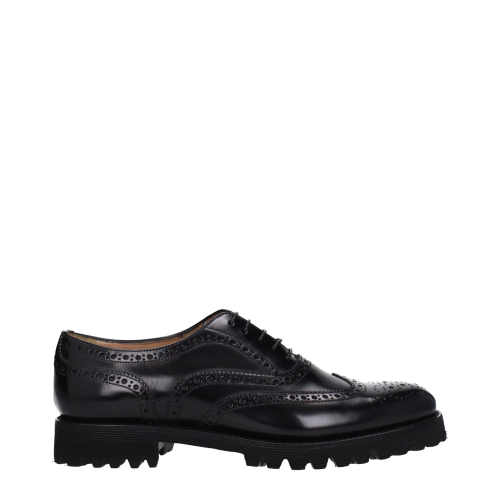 Church’s Black Leather Oxfords And Derbies - EU40/US10