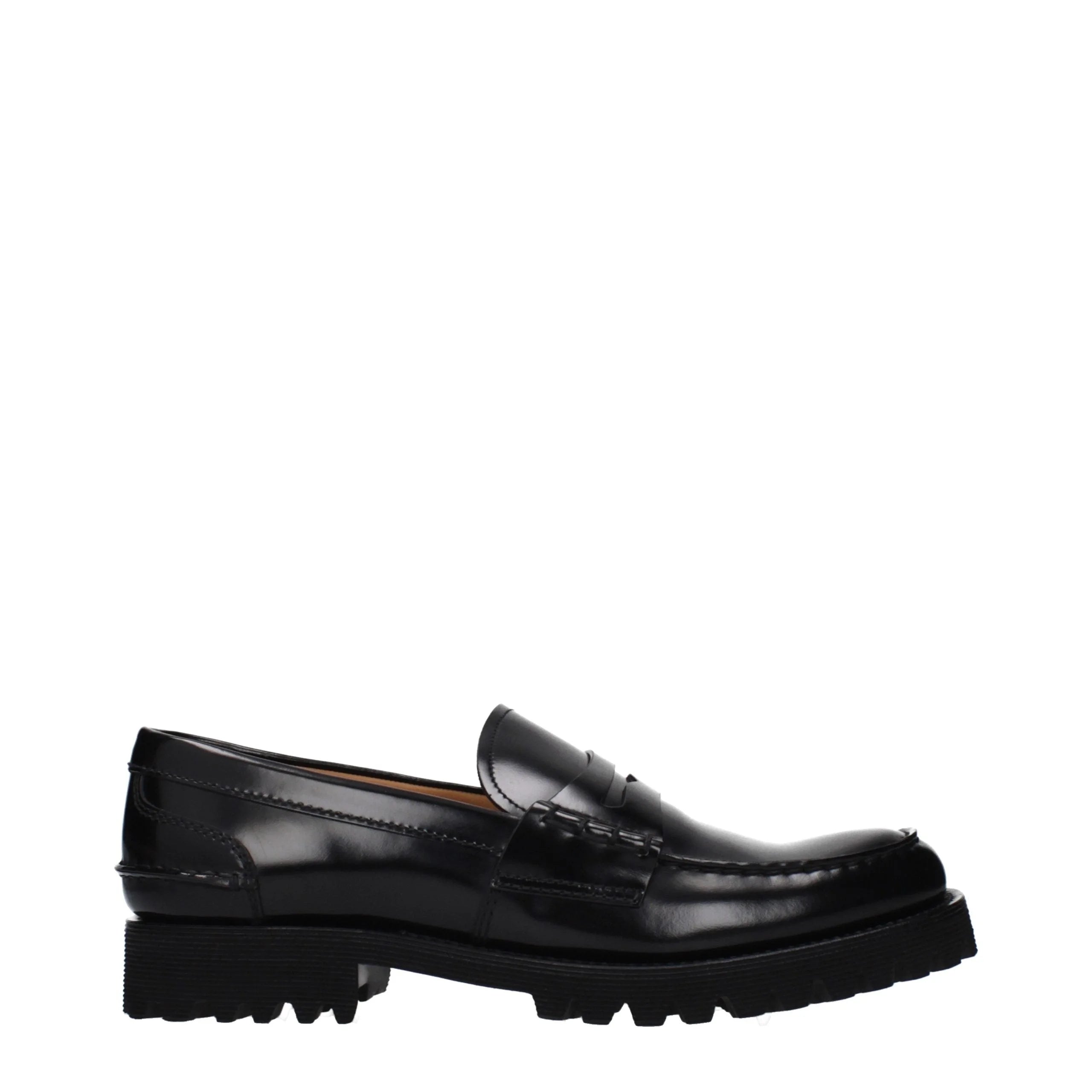 Church’s Black Leather Slip-On Loafers - EU39/US9
