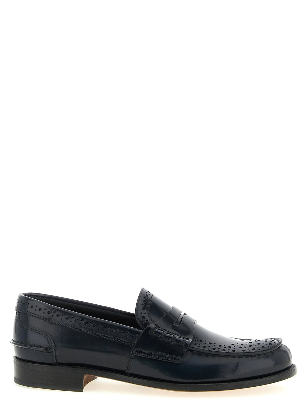 Church’s Blue Calfskin Slip-On Loafers