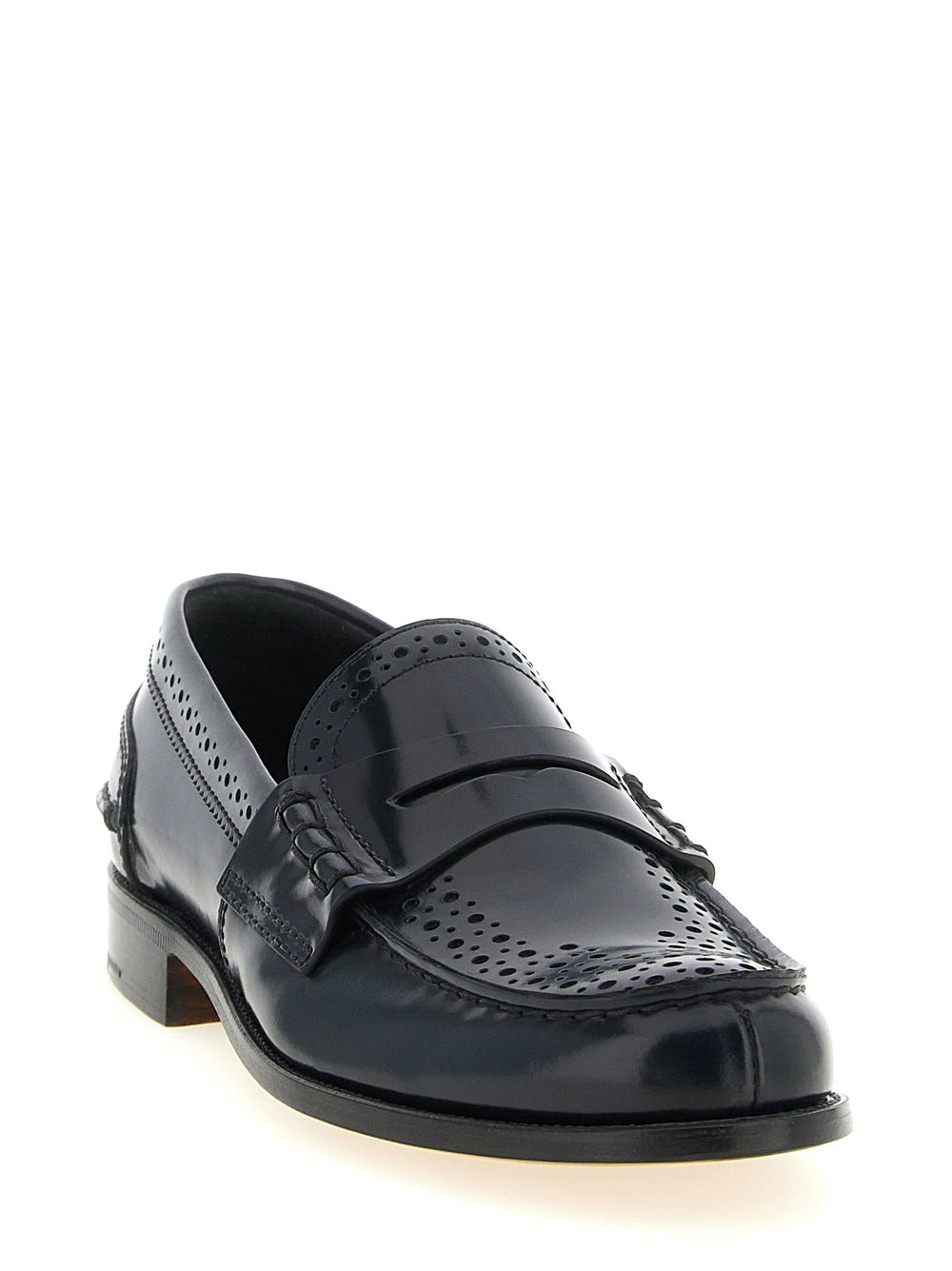 Church’s Blue Calfskin Slip-On Loafers