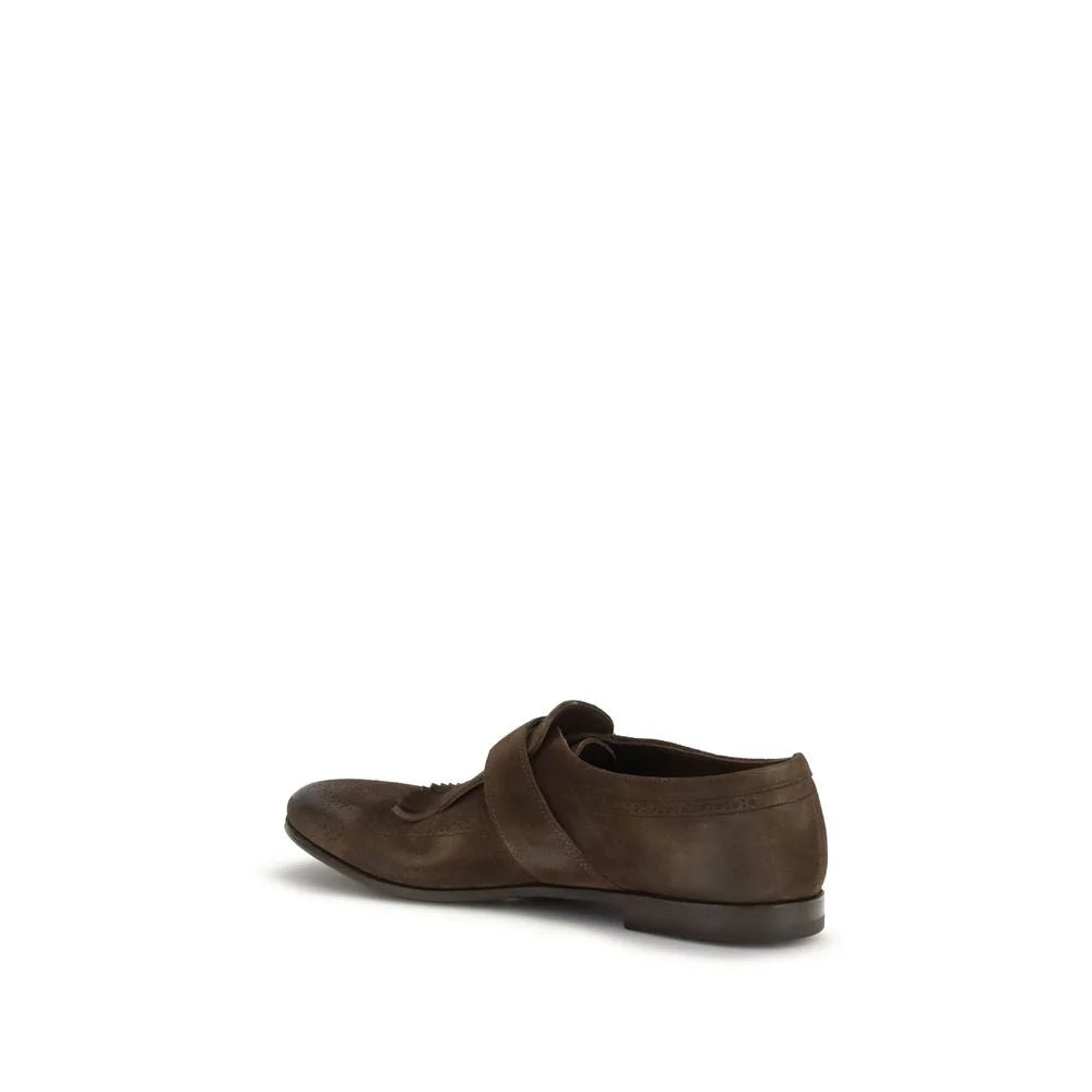 Church’s Brown Suede Leather Slip-On Loafers