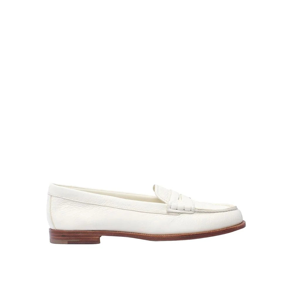 Church’s White Calfskin Slip-On Loafers