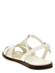 Church’s White Lamb Leather Flat Sandals