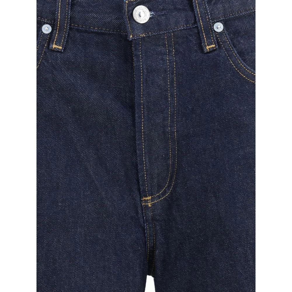 Citizens of Humanity Blue Recycled Cotton Straight-Leg Jeans