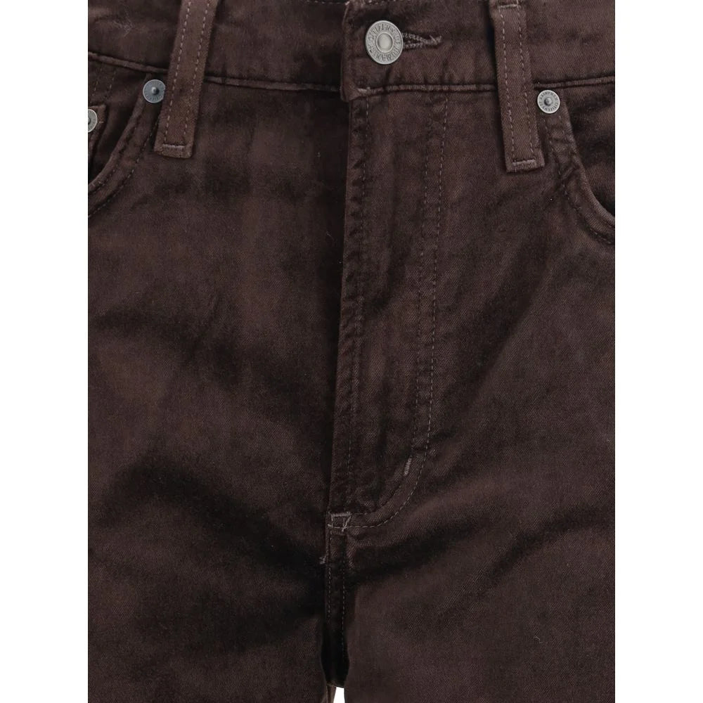 Citizens of Humanity Brown Cotton Straight-Leg Jeans - 30
