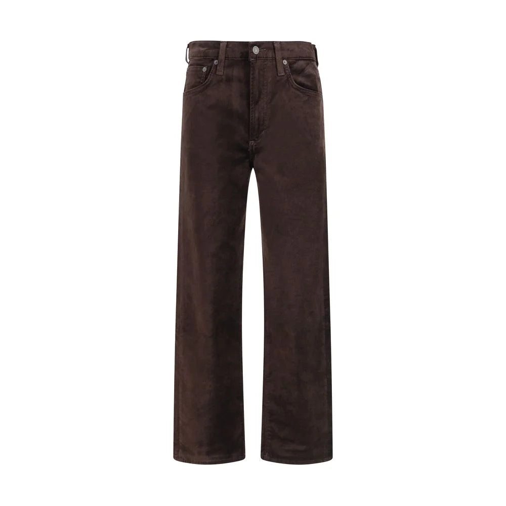Citizens of Humanity Brown Cotton Straight-Leg Jeans - 30