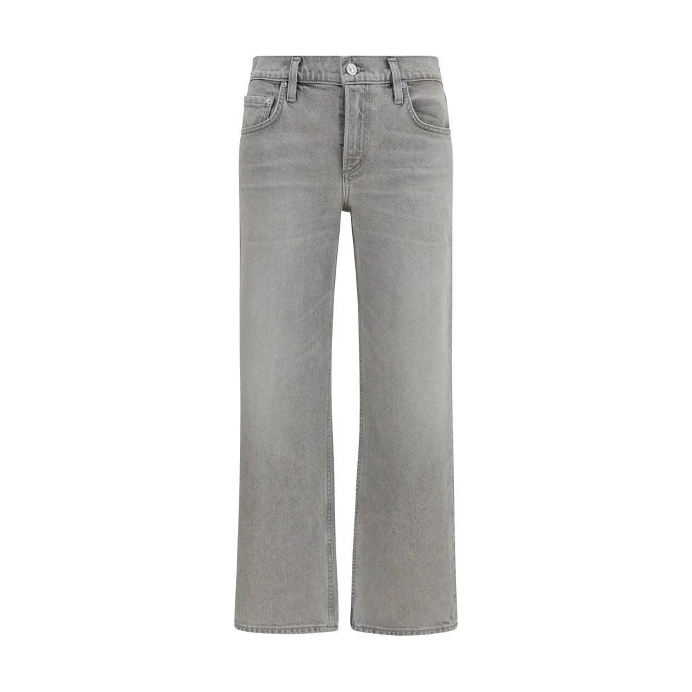 Citizens of Humanity Gray Cotton Straight-Leg Jeans