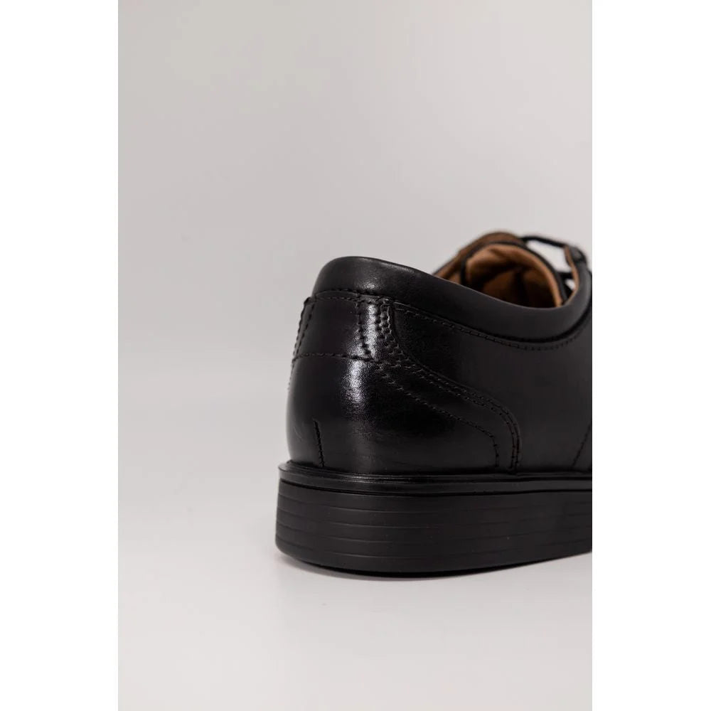 Clarks Black Leather Oxfords And Derby - Shoes