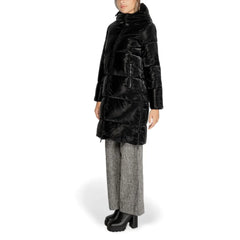Cleré Black Polyester Jackets & Coat